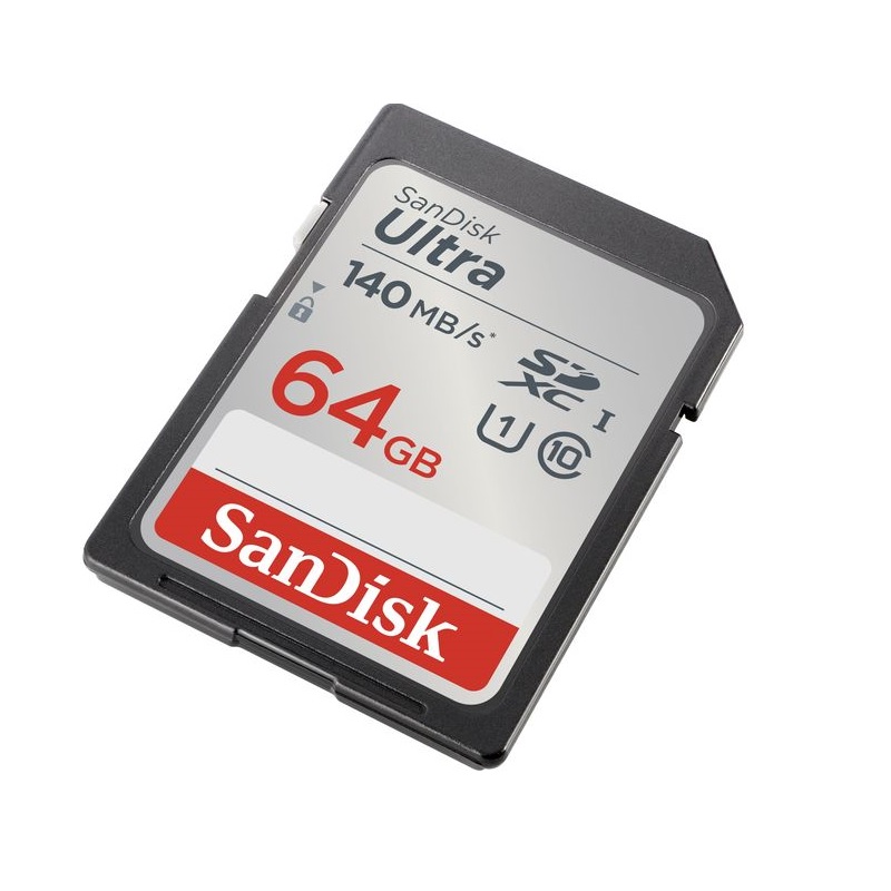 MEMORIA SD SANDISK ULTRA 64GB U1 C10 HASTA 140MB/s SDSDUNB-064G-GN6IN