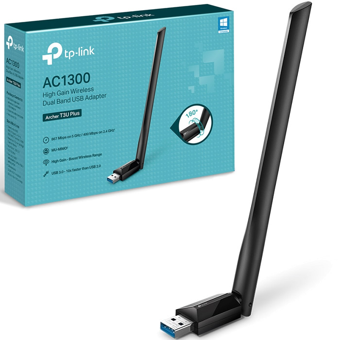 USB 3.0 WIFI CON ANTENA DUALBAND TP-LINK AC1300 ARCHER T3U PLUS