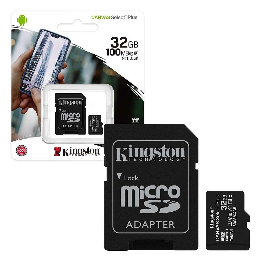 MEMORIA MICROSD KINGSTON 32GB C10  CANVAS SELECT PLUS SDCS2/32GB