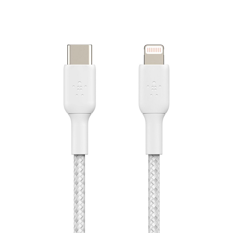 CABLE USB TIPO C A LIGHTNING BELKIN 3.3FT/1M CAA004BT1MWH - Zona Digital