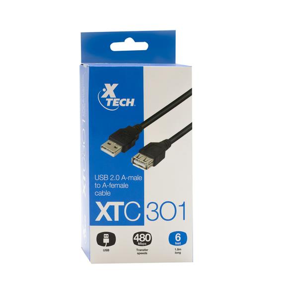 CABLE EXTENSOR USB 6FT XTC301 XTECH