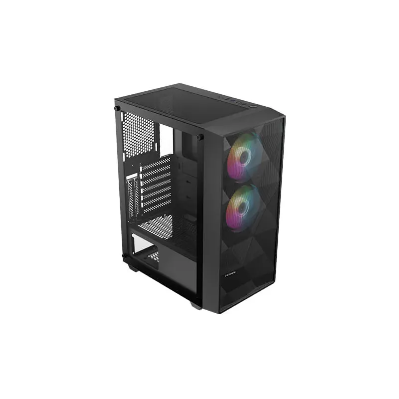 CASE MIDTOWER ANTEC NX270 TG TEMPERED GLASS 2 FANRGB  MESH FRONT
