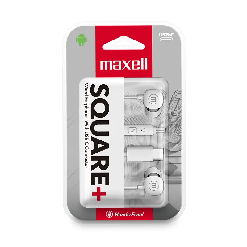 AURICULAR MULTIMEDIA MAXELL SQUARE+ TIPO C WHITE 348567